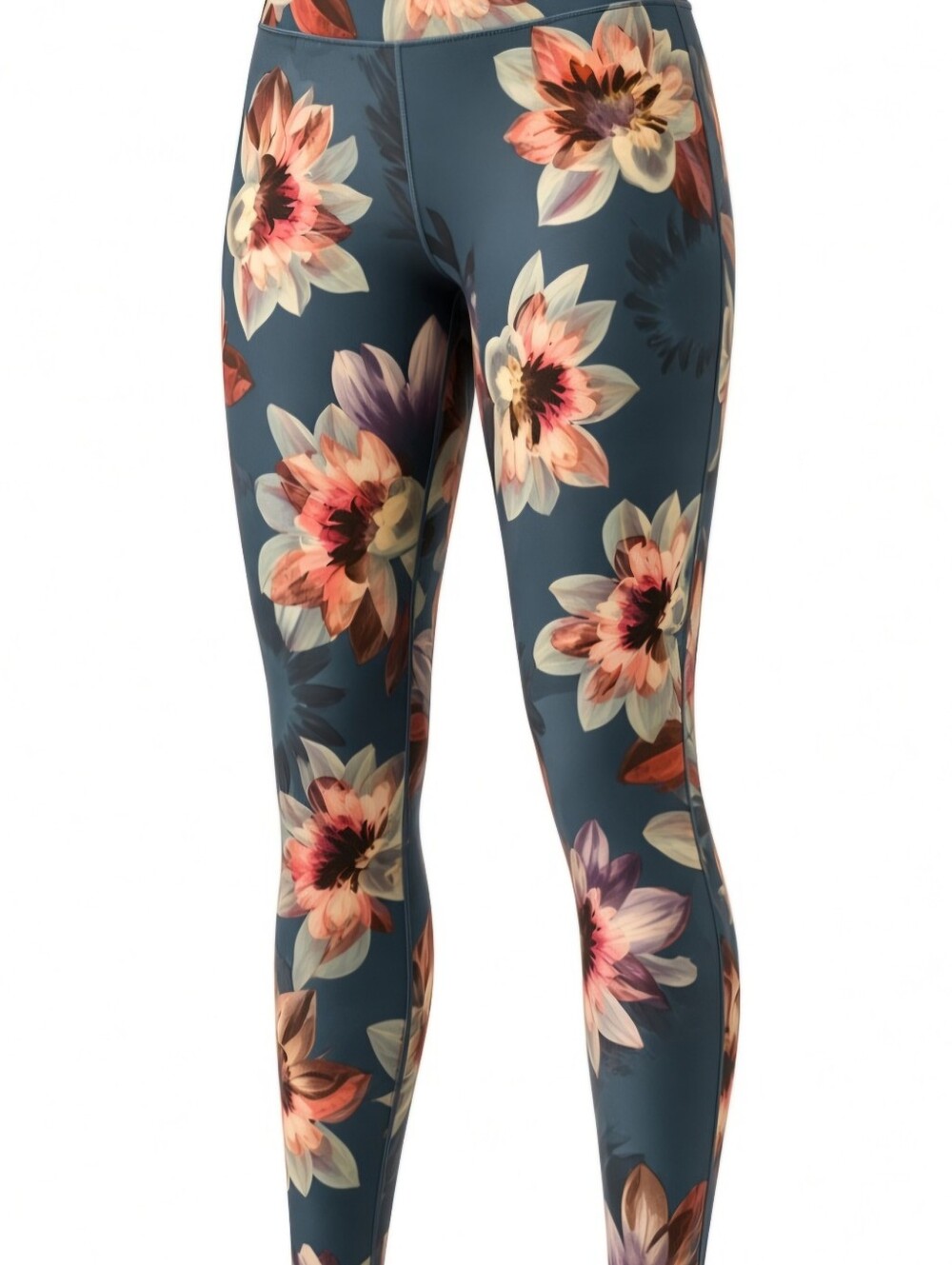 Aeropostale Teal Floral Stretch Leggings